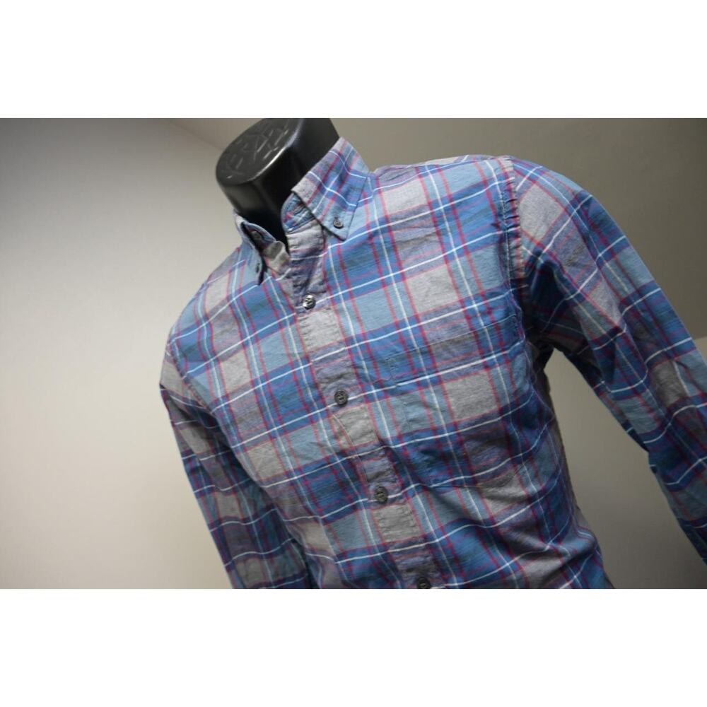 J Crew Casual Plaid Dress Shirt Long Sleeve Button Up‎ Pocketed Mens XS XSMALL